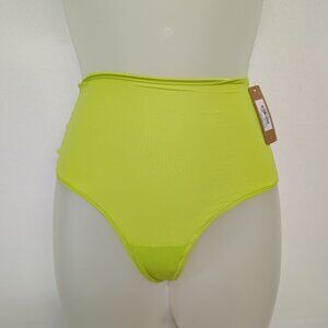 NWT SKIMS High Waisted Thong - LIME - S